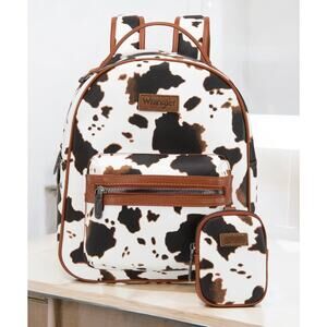 Wrangler Brown Cow Print Backpack w/ Coin Pouch *NEW in Package*